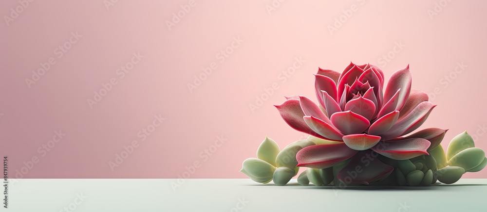 Wall mural succulent plant image. creative banner. copyspace image - Wall murals