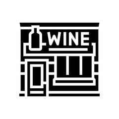 Obraz premium wine bar street food cafe glyph icon vector. wine bar street food cafe sign. isolated symbol illustration