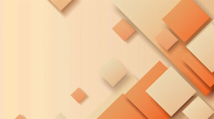 Orange and Cream square shape background presentation design