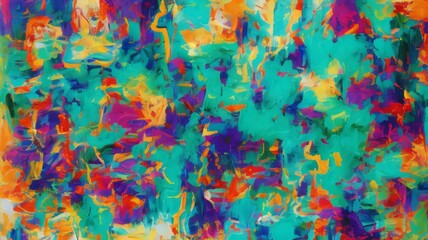 Fototapeta premium Colorful Abstract Expressionist Painting with Bold Brushstrokes and Energy