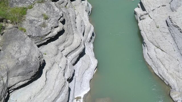 video of the Dolo stream, a tributary of the Secchia River, near the village of Quara di Toano in the province of Reggio Emilia