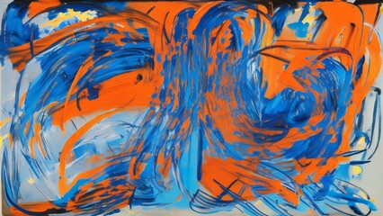 Vibrant Abstract Expressionist Painting with Bold Brushstrokes