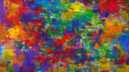 Fototapeta premium Vibrant Abstract Painting with Energetic Brushstrokes