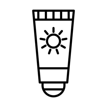 recommend clip art: Sunscreen line icon