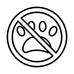 No pets line icon