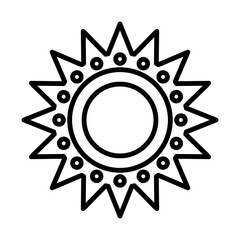 Sun line icon