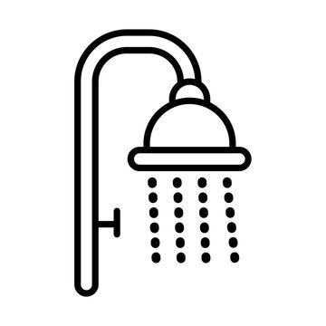 recommend clip art: Shower line icon