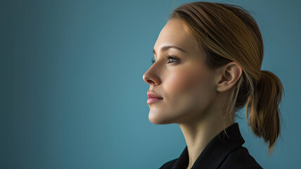 Professionelles Portrait einer Geschäftsfrau auf einem Studio Background