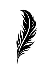 Obraz premium Feather vector icon isolated on white background