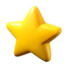 golden star 3d cartoon style illustration 
