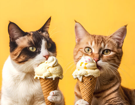 Cats and ice cream sale