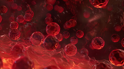 Red Spherical Cells in Macro View