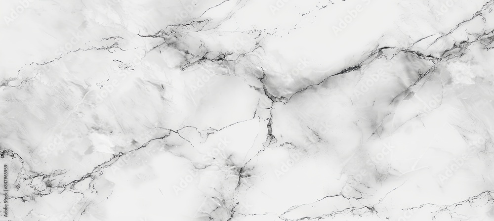 Sticker Soft White Marble with Delicate Veins: