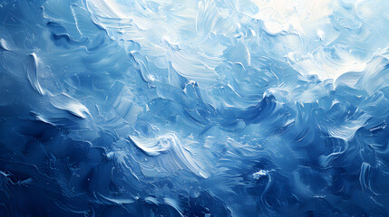 Calm water underwater blurry texture blue background for copy space text. Lake ripples cartoon, ocean wave illustration for pool swim party, beach travel. Web mobile banner, wavy graphic by Vita
