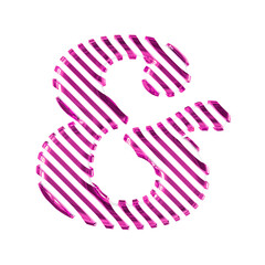 White symbol with purple diagonal ultra thin straps