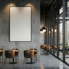 A mockup of a poster in the restaurant