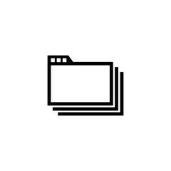 Modern minimalist folder icon for interface design