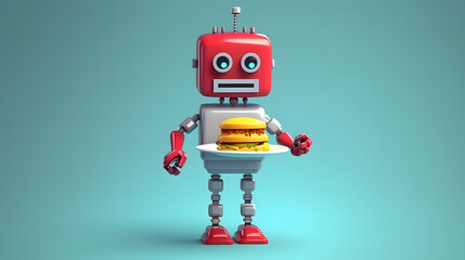 Robotic Waiter 3d Character