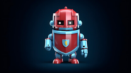 Fototapeta premium Security Robot 3d Character