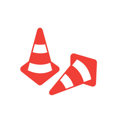 Safety cone icon vector logo design template