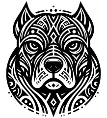 Obraz premium Illustration of a American bully totem - 14.