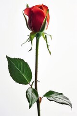 Obraz premium flower Photography, Eden Rosa copy space on right, Isolated on white Background