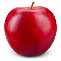 Apple isolated png. Red apple on transparent background. PNG format. Red apple with no background. Full depth of field.