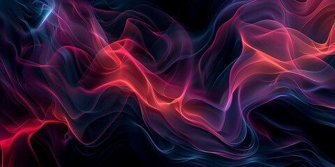 Fototapeta premium Dark abstract background. Iridescent curves wallpaper