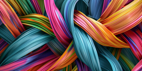 Colorful twisted ribbon abstract background