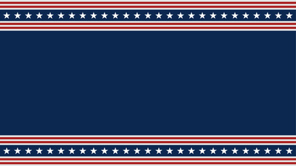 American flag template background with copy space. USA background illustration