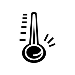 rising temperature gauge progress glyph icon vector. rising temperature gauge progress sign. isolated symbol illustration