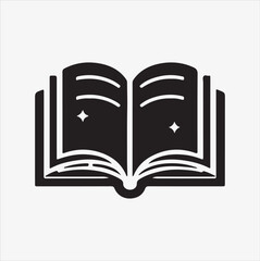 Book Icon silhouette vector illustration 