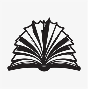 recommend clip art: Book Icon silhouette vector illustration 