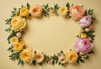 frame with flowers