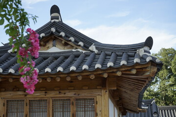 This is a traditional cultural heritage Hanok village scenery.