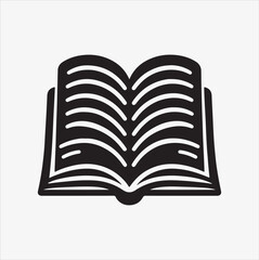 Book Icon silhouette vector illustration