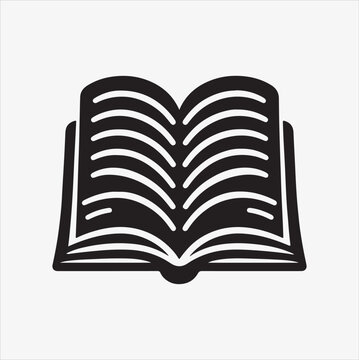 recommend clip art: Book Icon silhouette vector illustration