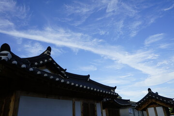 Naklejka premium This is a traditional cultural heritage Hanok village scenery.