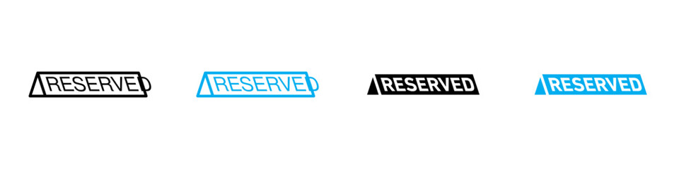 Reserved Icon Perfect for Seating and Event Reservations