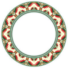 Vintage frame border ornament vector. Ethnic seamless round pattern. Mandala Floral Baroque. Classic antique ornate element. Decorative border for frame, textile, fabric, rug, tattoo, ceramic.