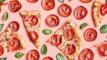 illustration seamless pizza texture background