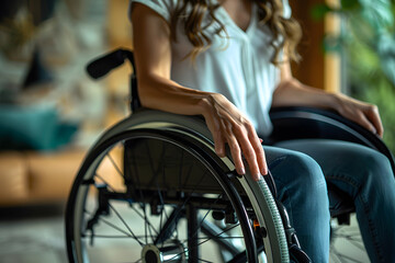 Obraz premium the disabled person in a wheelchair