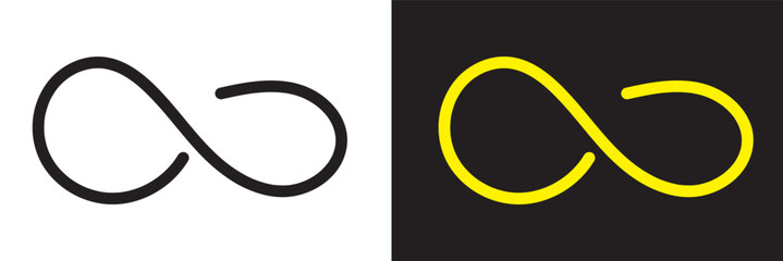 Infinity symbol hand drawn with ink brush. Thin line scribble icon. Modern doodle grunge outline. Png clipart isolated on transparent background