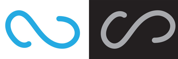 Fototapeta premium Infinity symbol hand drawn with ink brush. Thin line scribble icon. Modern doodle grunge outline. Png clipart isolated on transparent background