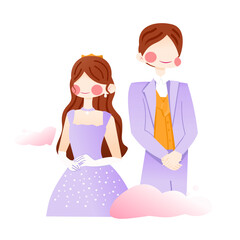 Wedding couple illustration. Perfect for wedding celebration