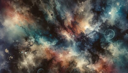 Obraz premium An abstract image with a mix of dark and vibrant winter solstice colors