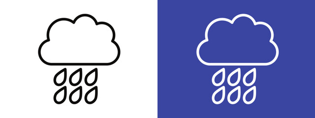 Rain Cloud Icon Perfect for Weather Forecasts and Climate Illustrations