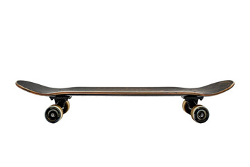 Black Skateboard Isolated On Black Background