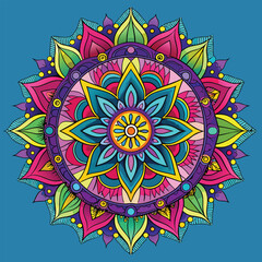 Beautiful mandala color design
