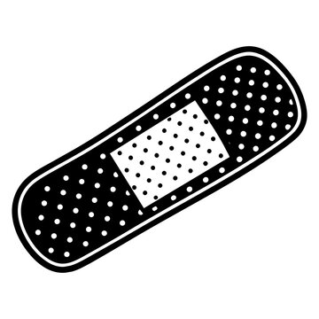 black and white bandage on white clip art preview